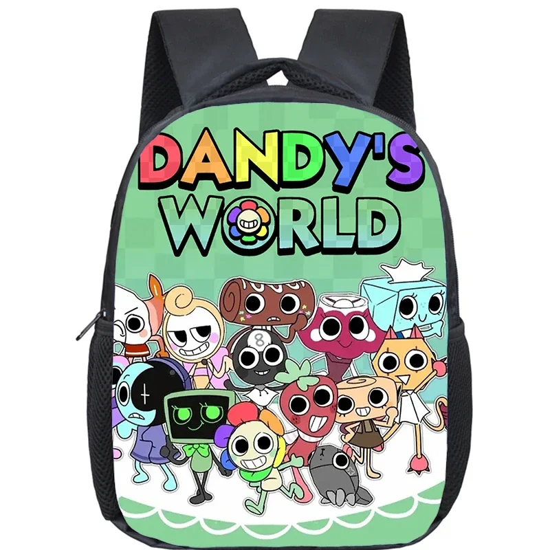 

12inch Dandy's World Backpack With Waterproof For Boys Girls Dandy's World School Bags Cartoon Printed Lightweight Kids Bookbag