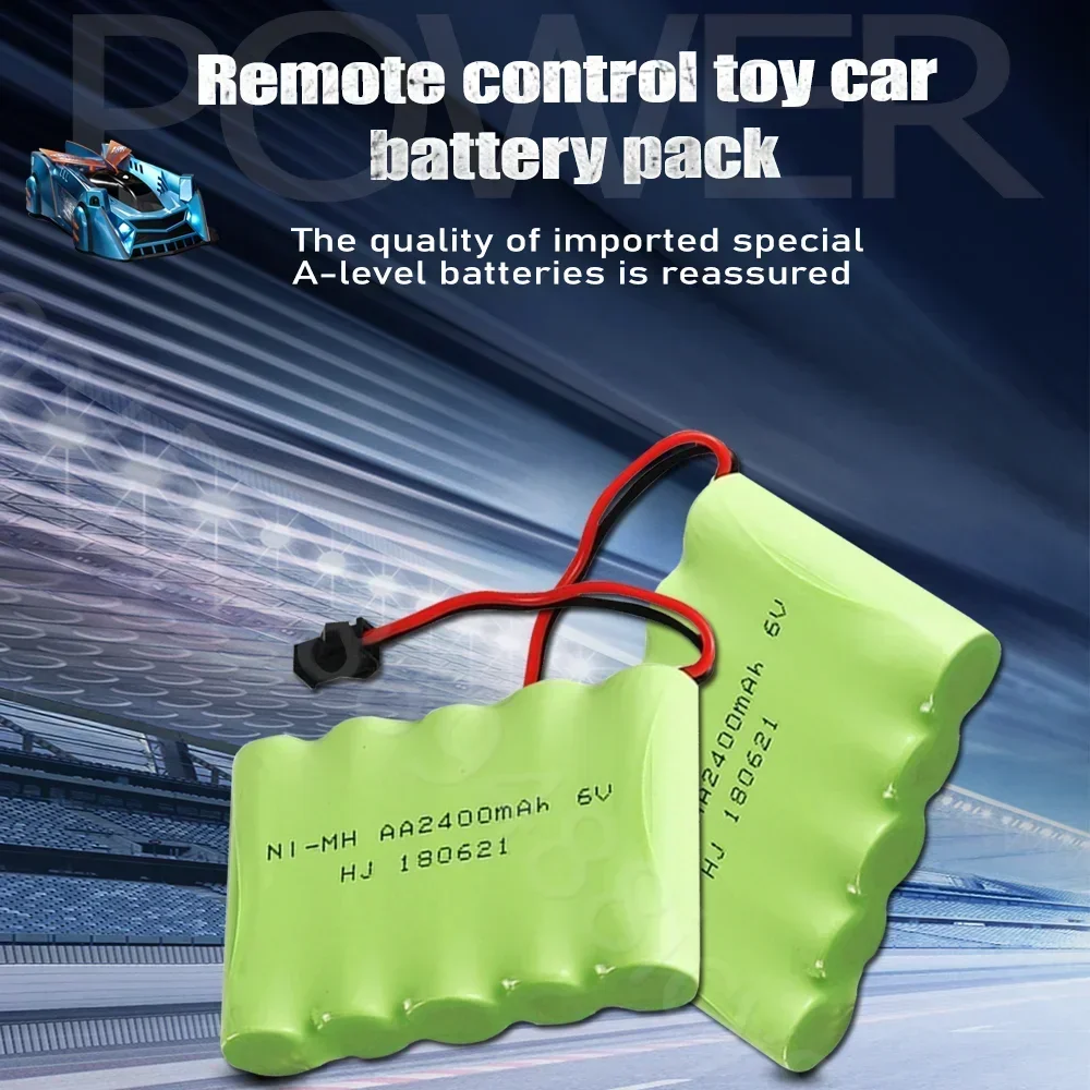 6.0V Rechargeable Battery Pack With SM Plug For RC Toys Electric Car Boat Gun Parts Robots Model 2400mAh 5 AA NI-MH Battery