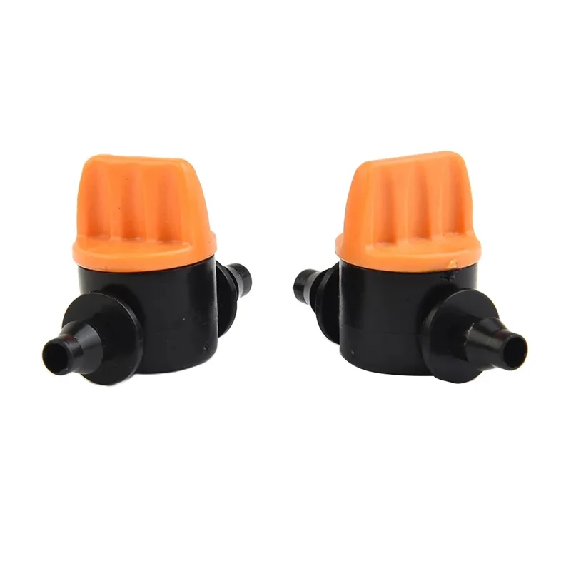 100PCS Mini วาล์วสําหรับ 4/7Mm ท่อชลประทาน Barbed Water Flow Control วาล์วสวนรดน้ํา Connector Accessories-A74P