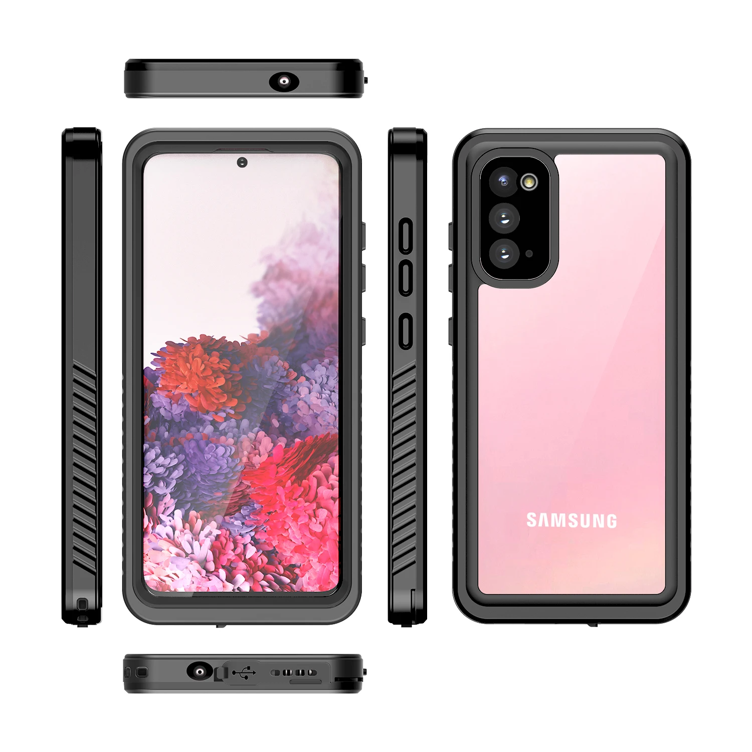 Shellbox IP68 Waterproof Case for Samsung Galaxy S20 FE Heavy Duty Military Grade Shockproof Diving Case with Screen Protector