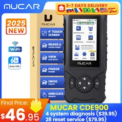 MUCAR CDE900/cde900 Pro/CDE900 Lite OBD2 Diagnostic Tool 32GB Scanner Brake Airbag Transmission Engine Diagnosis Code Reader