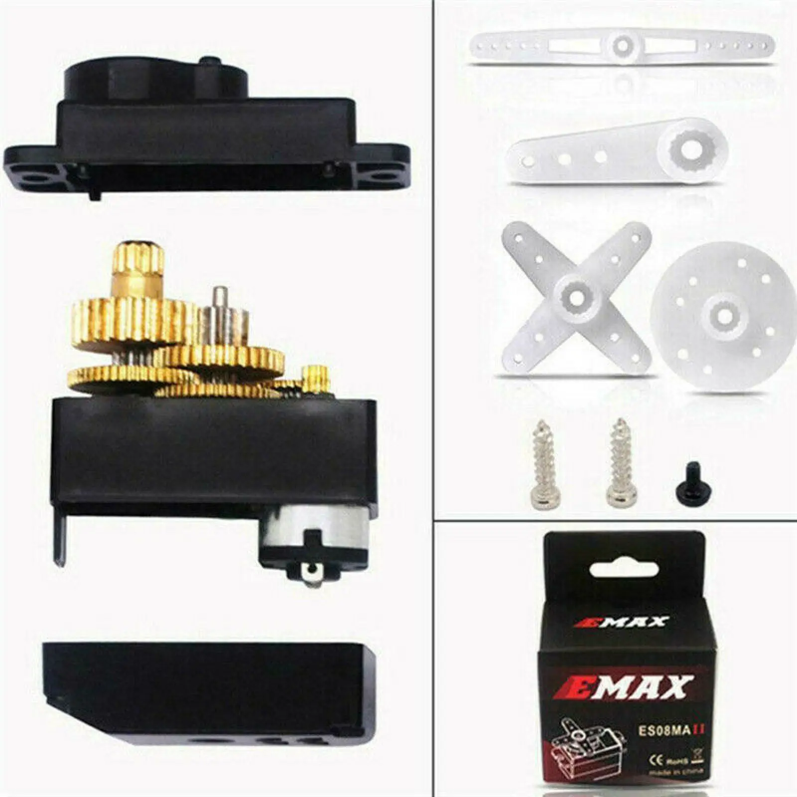 الدقة ES08MA ES08MAII 12 جرام ميني الرقمية ميتال جير مايكرو سيرفو التناظرية مضاعفات ل RC سيارة قارب هليكوبتر طائرة RC روبوت