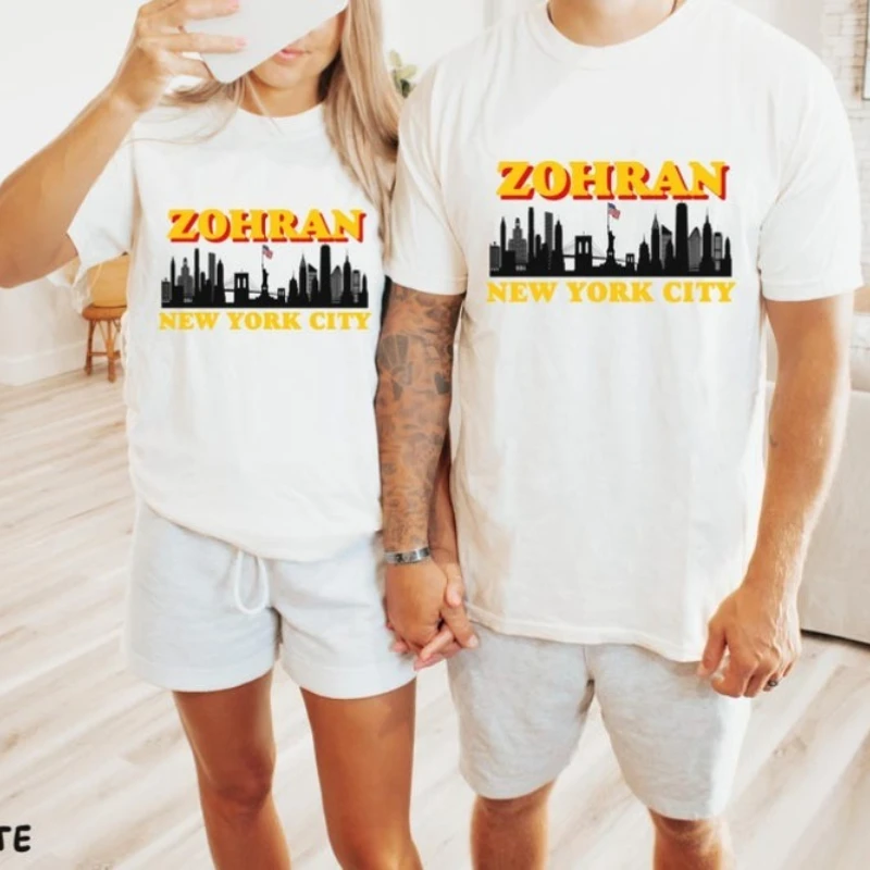 Zohran Mamdani 2025 T-Shirt le premier maire musulman de New York démocrates progressives t-shirts cadeau politique à la mode hommes Woamn couverture en coton