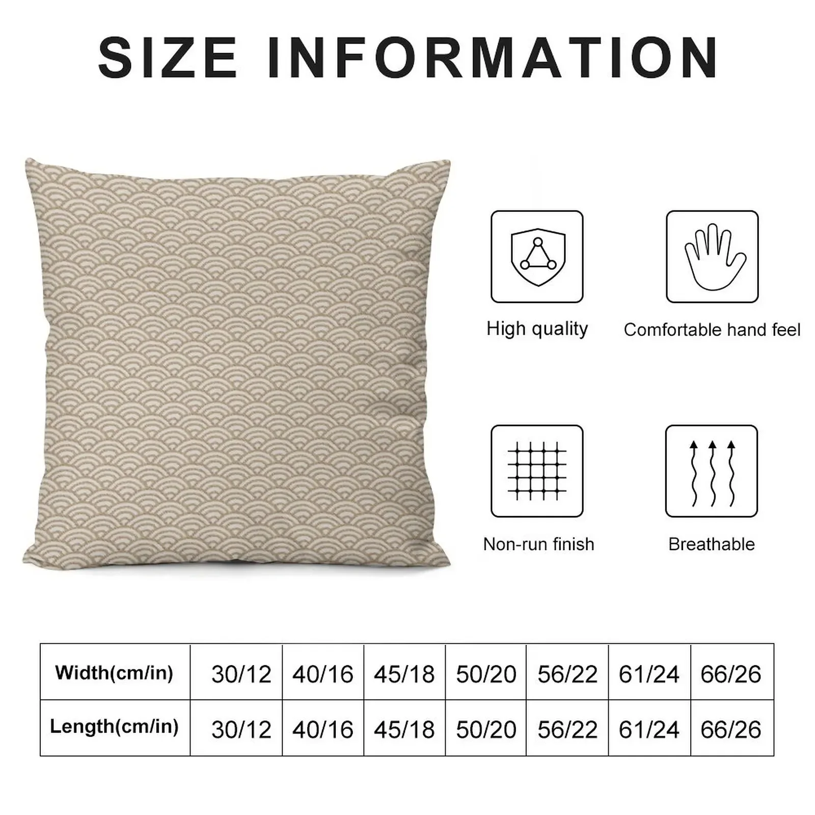 Gold Seigaiha Waves on white cream Throw Pillow luxury sofa pillows Cushion Cover Set pillow