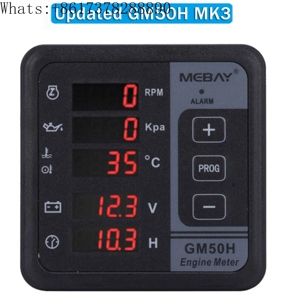 

GM50H engine digital display multifunctional voltage frequency water temperature oil pressure tachometer generator controller