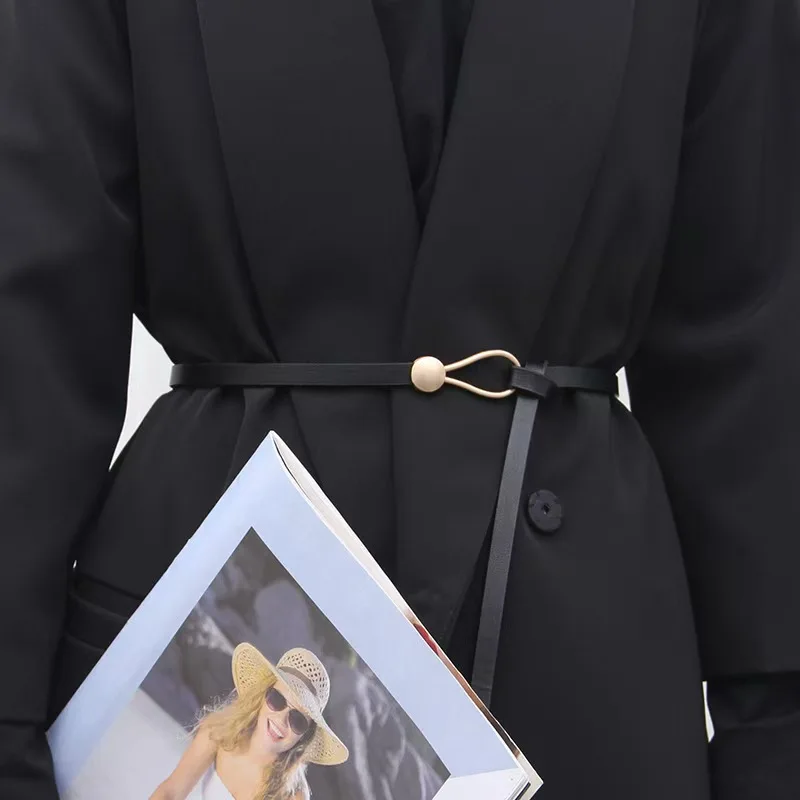 Belt women's simple decoration suit coat with skirt, shirt sweater, waist cinching ins style knot waist decoration belt for girl