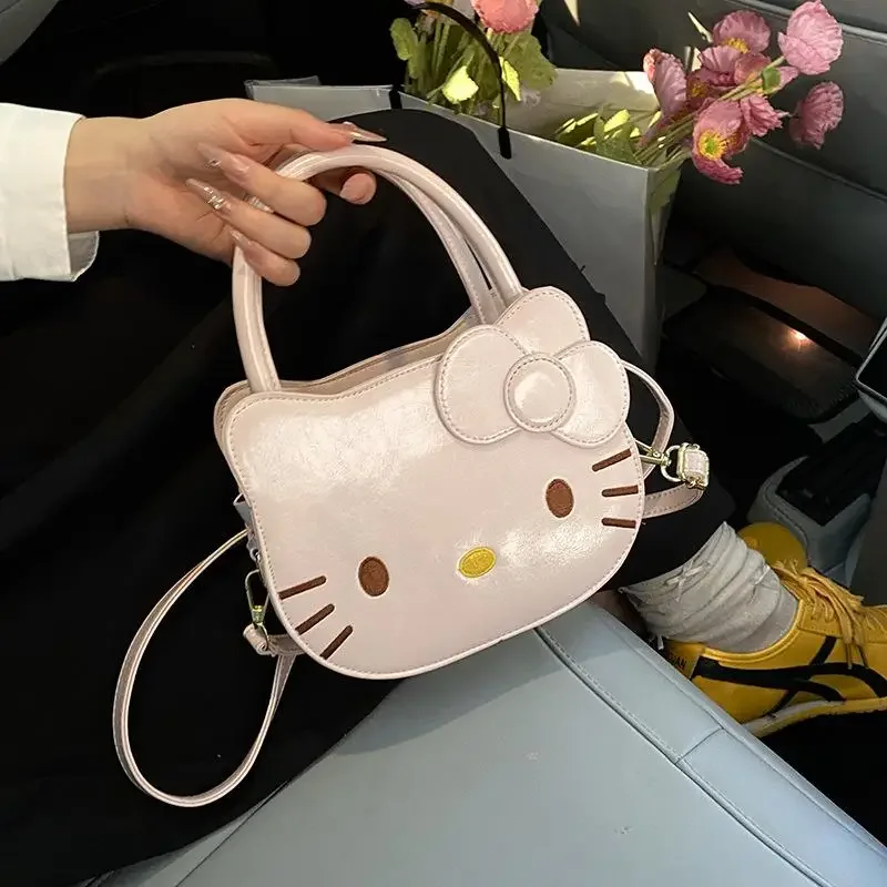 Hellokittys حقيبة كروسبودي فتاة الكرتون حقيبة يد صيف جديد لطيف المحمولة حقائب كتف واحدة للمرأة حقيبة دلو