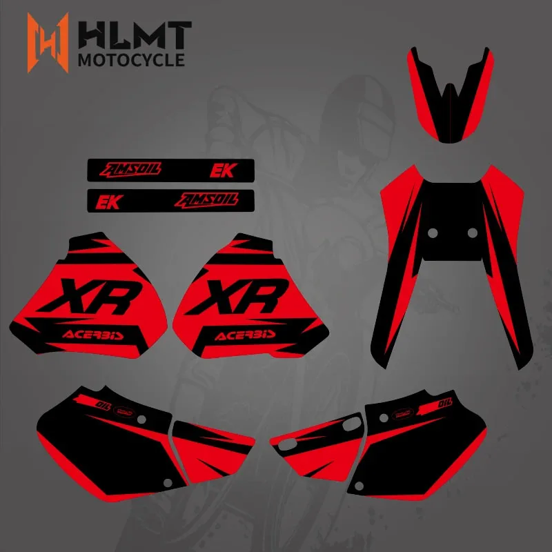 HLMT motocyklowe grafiki tło naklejki zestaw naklejek dla Honda XR250 XR400 1996 -2001 2002 2003 2004 XR 250 400