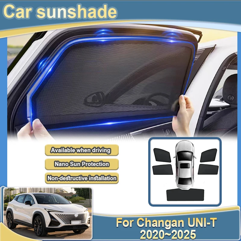 

Для Changan UNI-T UNIT 2020 ~ 2025 2022 2023 2024 автомобильный солнцезащитный козырек, солнцезащитные козырьки, солнцезащитная сетка, солнцезащитный козырек, занавеска на лобовое стекло