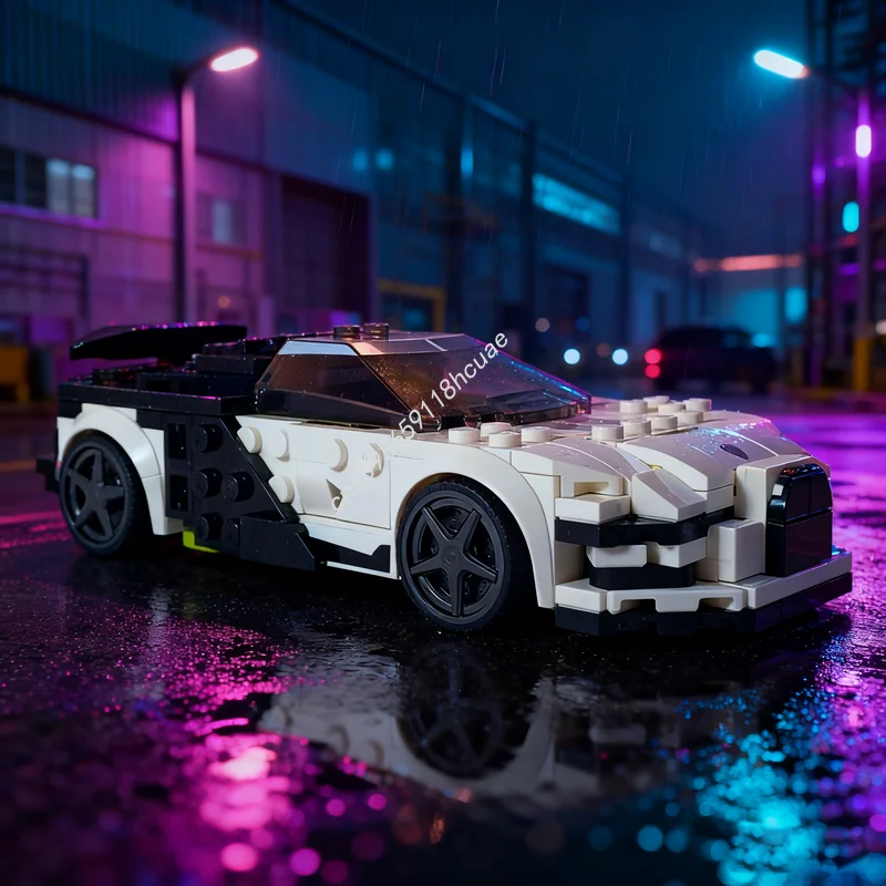 

218 шт. MOC Bugatti Chiron City Champions суперкар модель строительные блоки рождественские подарки DIY креативная игрушка кирпич на день рождения