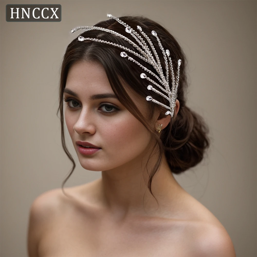 

HNCCX Elegant Rhinestone Headwear Wedding Fashion Accessories Ladies Banquet Party Gift Bridesmaid Handmade Headdress CP494