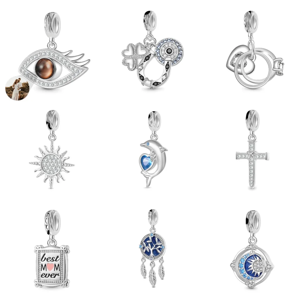 

Europe and The United States Cross-border Explosions Hip-hop Jewelry Eye Pendant Ornaments