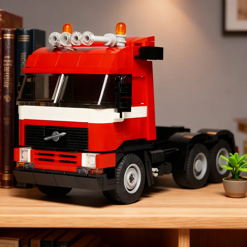 390pcs MOC City Cargo Vovo FH12 Model Building Blocks Toys Construction Christmas Gift Idea Art Craft Brick Display 3D Education