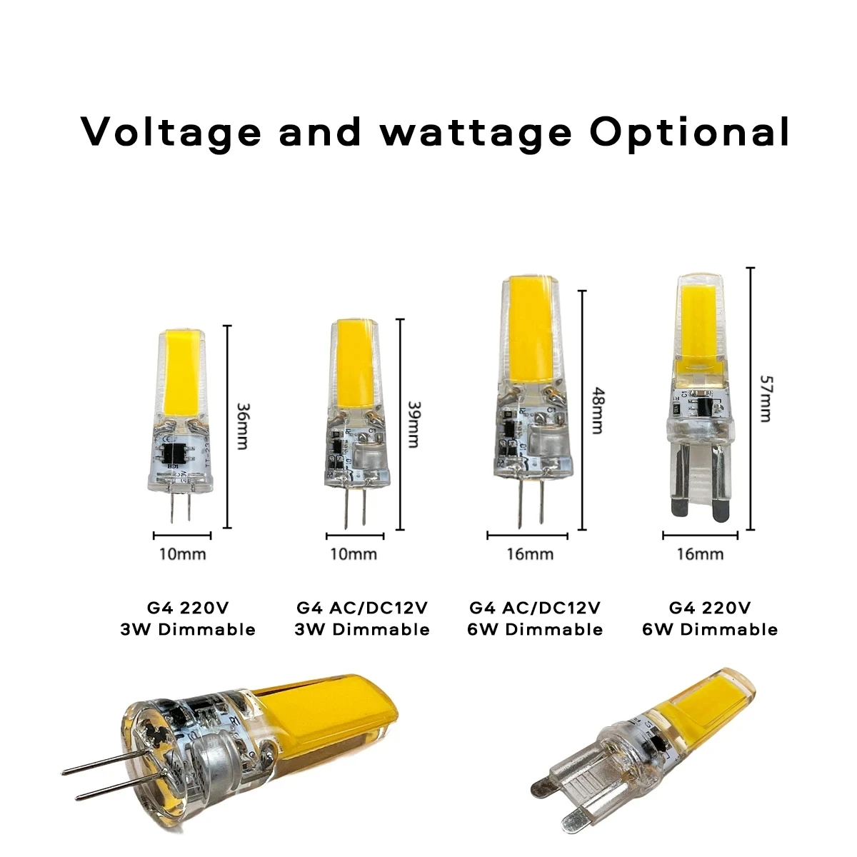 10pcs Dimmable 3W 6W G4 G9 Lâmpadas COB LED 3000K-6500K 220V 12V Para Casa Luminária Lâmpada Luzes Decoração Lâmpada de Iluminação