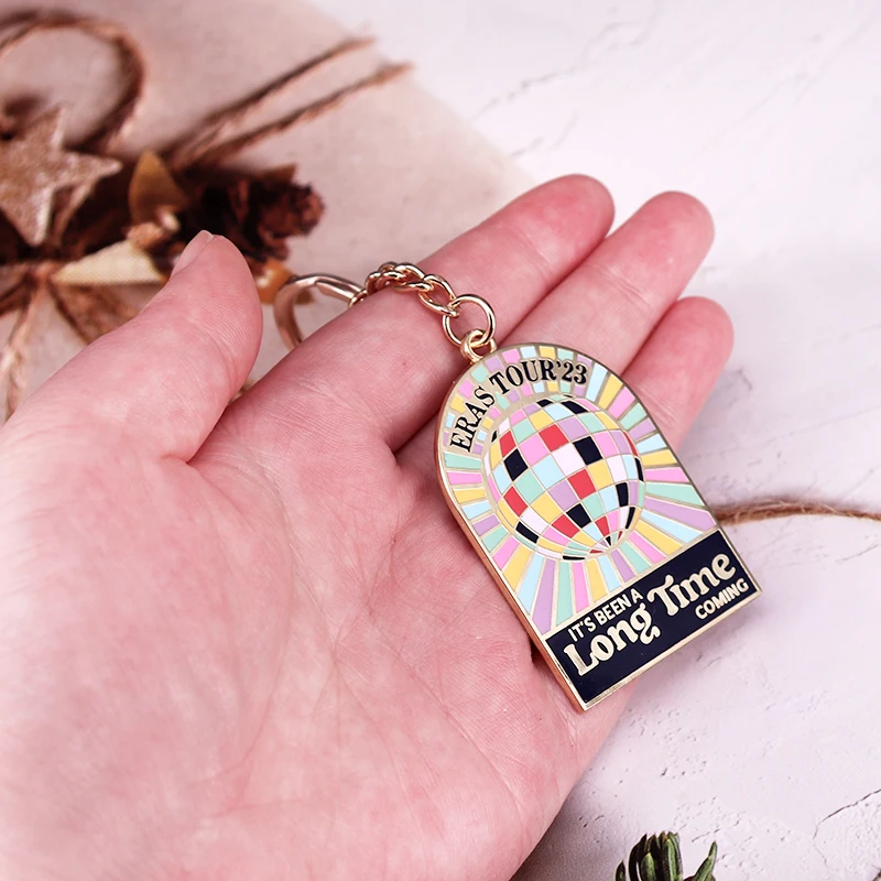 Eras Tour Keychain Disco Ball Key Ring Music Singer Inspiration Keychain Fans Pendant Decoration view 4