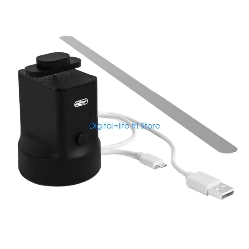 E06D PP Material Fly Deterrents Fan For Delis Counters 40cm Blade USB Fast Charging 3 Speed Mode Vertical Design