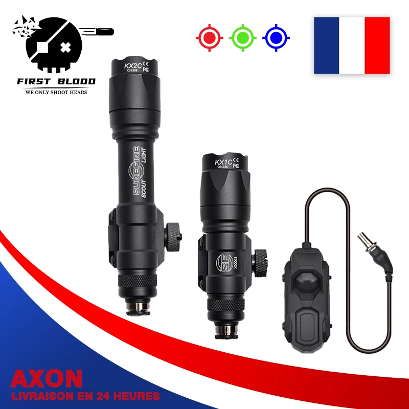 Surefire SF lampe de poche tactique M300/M600 avec interrupteur AXON Rail Picatinny 20mm-lumière forte puissante pour la chasse et l'airsoft