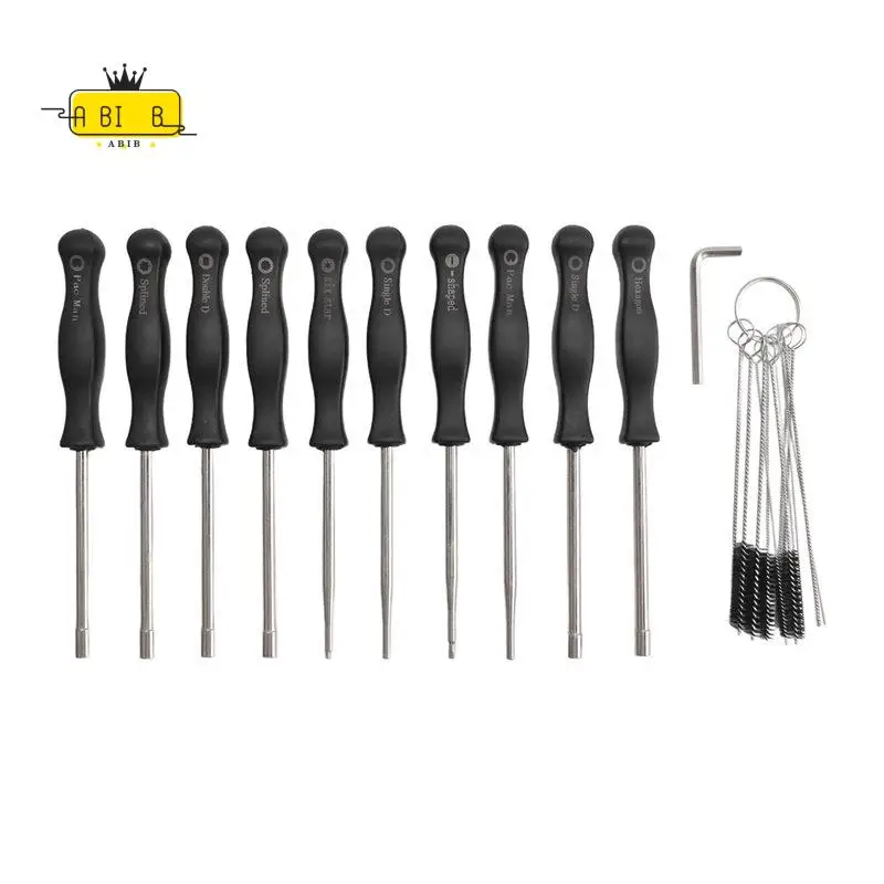 ABIB -Carburetor Adjustment Tool With Carburetor Cleaning Brush Needle For Common 2 Cycle Small Engine ECHO STIHL Poulan Husqvar