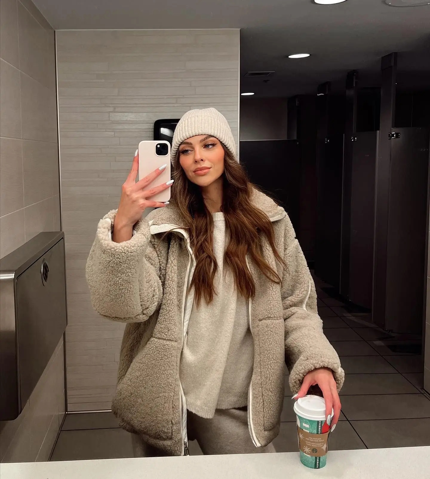 Dámský volný teplý fleecový kabát, zimní teplá zahušťovací bunda, oboustranné nošení, oboustranné sametové fleecové kabáty, polar fleecové bundy - náhled 4