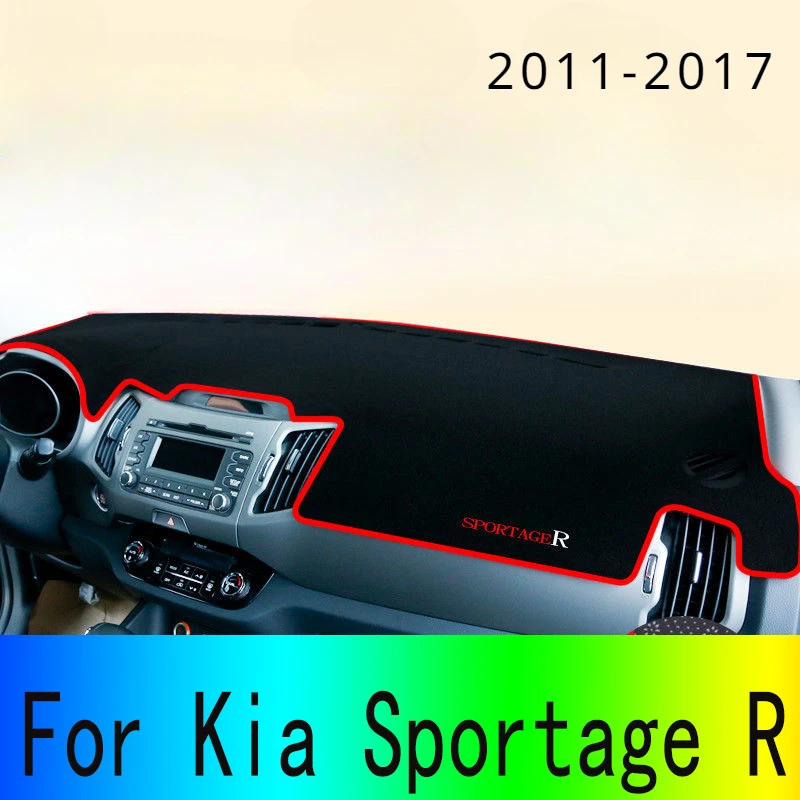 

Чехол для приборной панели автомобиля Kia Sportage R Sportage 3, коврик для приборной панели, солнцезащитный козырек, нескользящие накладки, аксессуары 2011, 2012, 2013, 2014, 2015, 2016, 2017