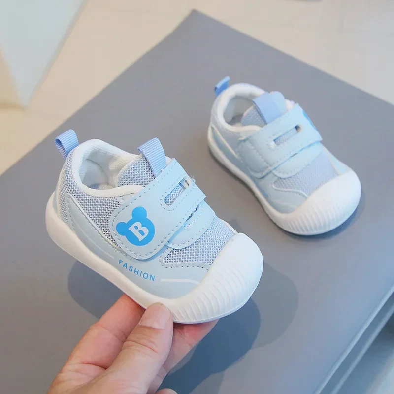 Baby Sports Shoes Toes Capped Anti-kicked Toddler Kids Walking Shoes Non-slip 2025 New Fashion Boys Girls Casual Shoes Cute