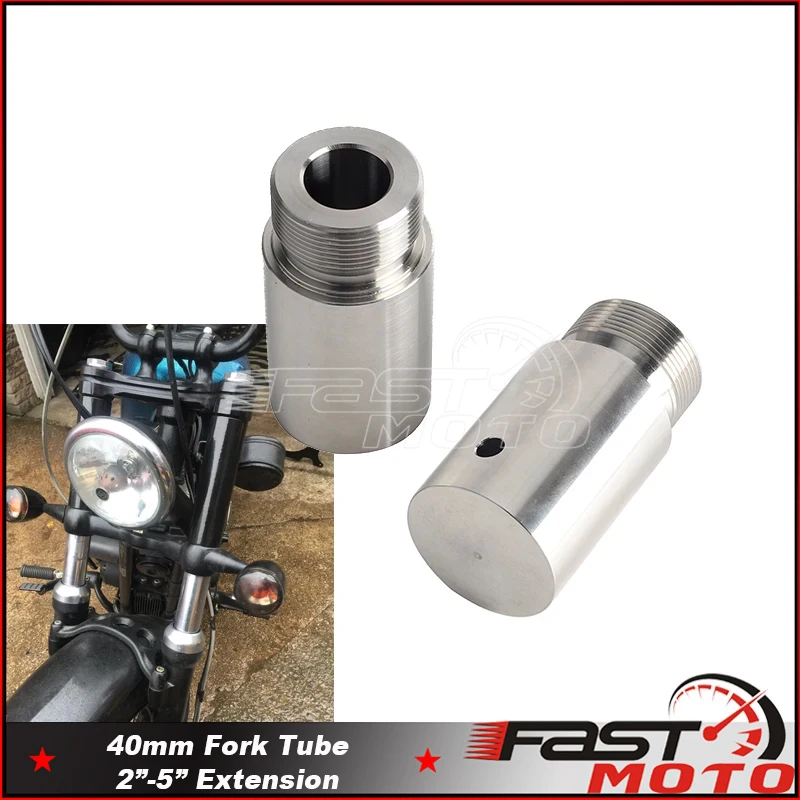 

40mm Fork Tube Motorcycle Steel Forks Tubes 3in 2in Extension Front Raise Extensions Extender For Harley Dyna Glide Sportster