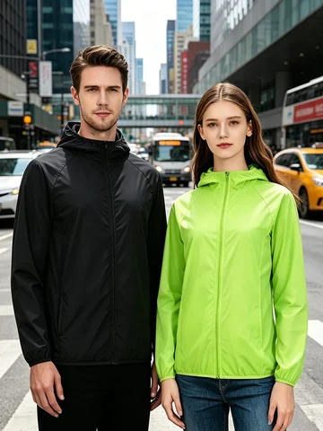 LNGXO Men Women Waterproof Hiking Jackets Sun Protection Windbreaker Camping Climbing Outdoor Rain Coat Unisex Portable Clothes