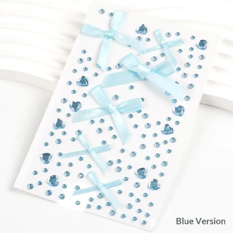 Self Adhesive Rhinestone Gem Stickers 1Sheets Assorted Shapes Acrylic Glitter Jewel Decals Bling Charms Face DIY Craf