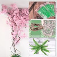 Artificial Cherry Blossom Tree Cherry Blossom Vines Tree Arch Pink Fake Sakura Flower Rattans Trees for Office Bedroom Party DIY