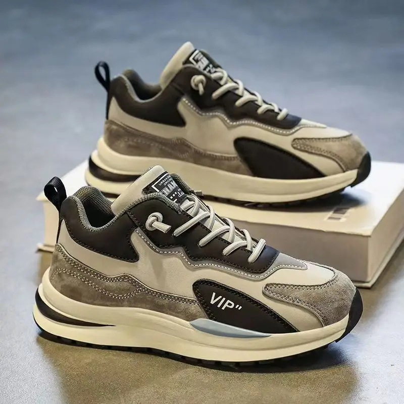 

Мужская кожаная поверхность Sport oes, повседневная одежда для бега Thi Bot Dad Trendy oes, осень 2021, новинка Sle, молодежный отдых на свежем воздухе