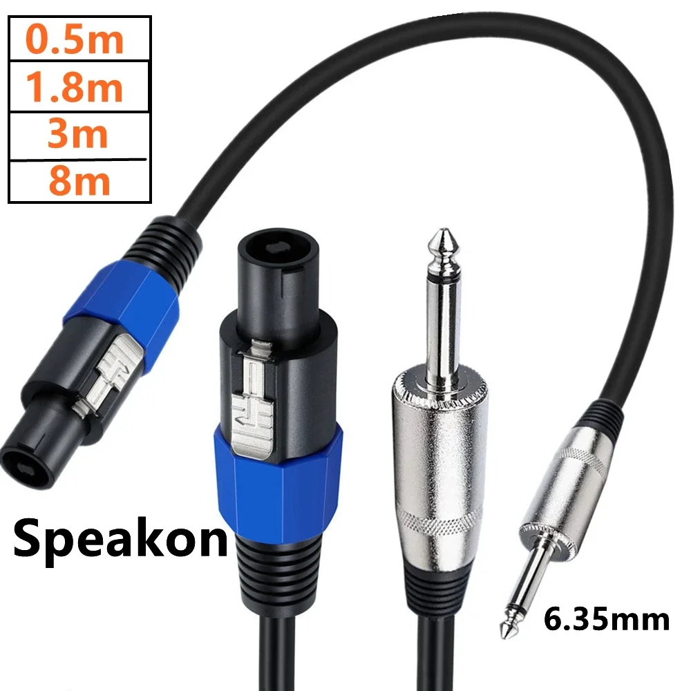 Speaker Cable Speakon Mmale Connector to 1/4