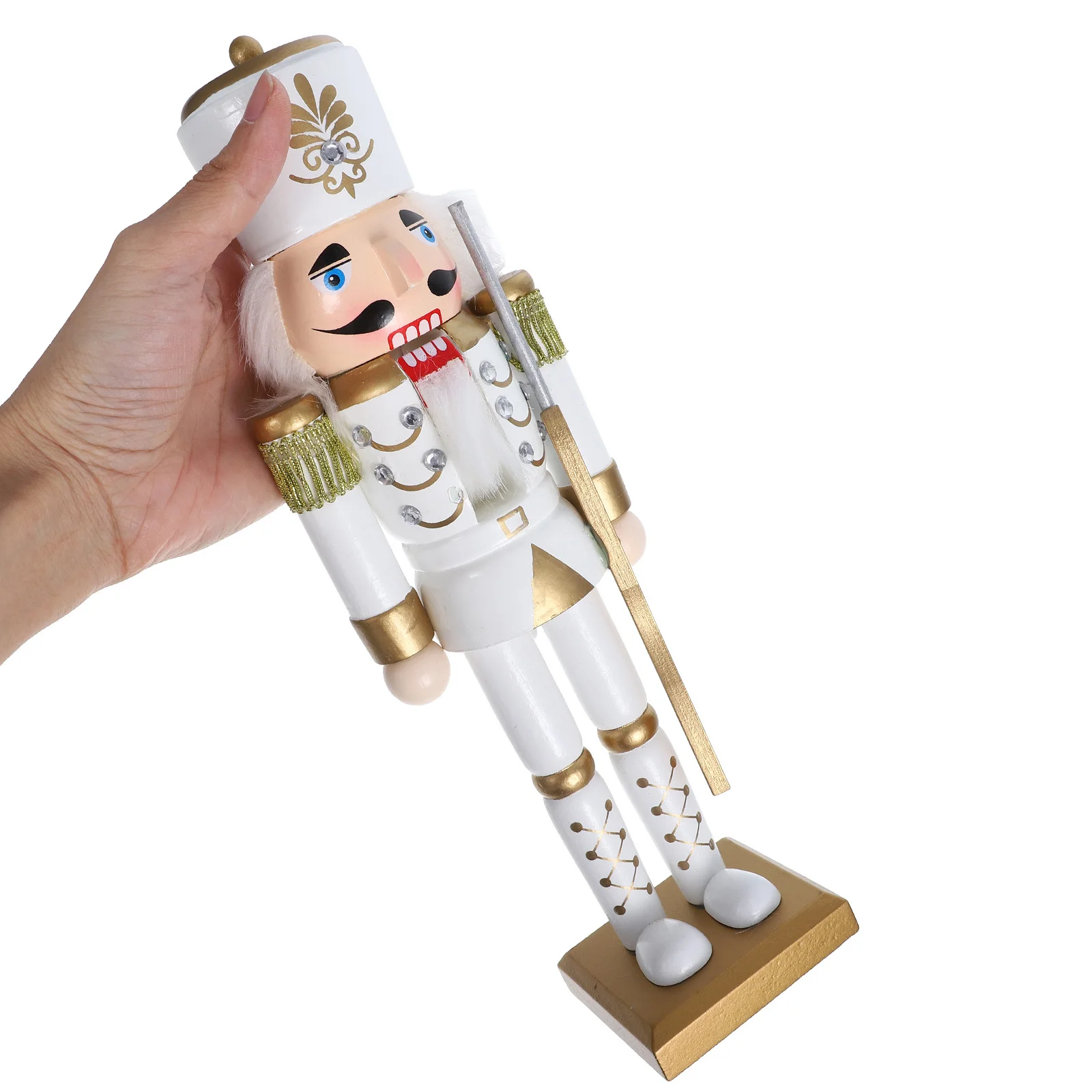 

Christmas King Soldier Nutcracker Wooden Desktop Decor Xmas Gift Unique Holiday Decoration Festive Cheer Mantel Shelf Window