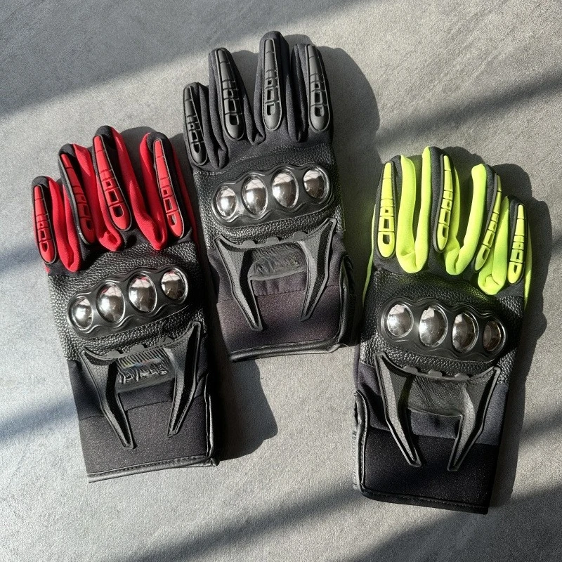 cycling-gloves-full-finger-men's-motorcycle-locomotive-protection-non-slip-and-non-drop-touchscreen-gloves-outdoor-sports