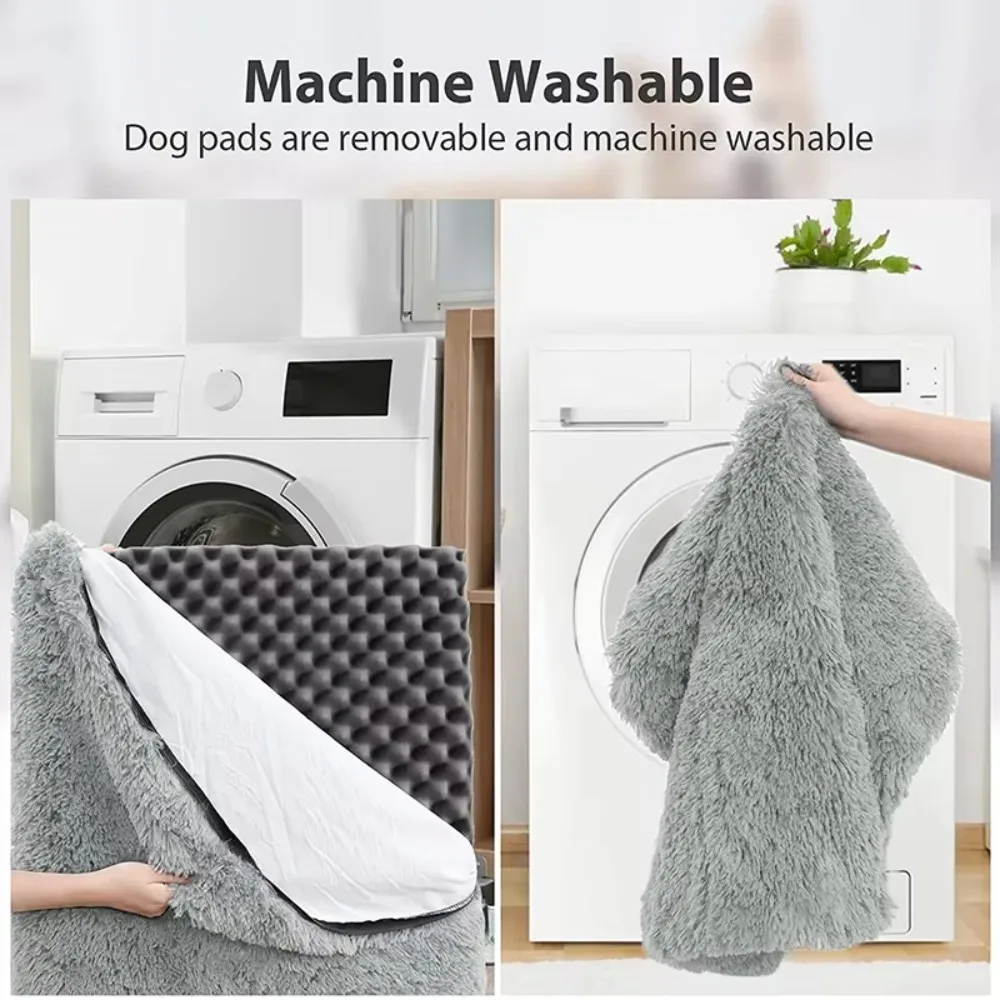 Plush Dog Bed Mat Cat Beds for Small Medium Large Dogs Removable for Cleaning Puppy Cushion Super Soft Claming Dog Beds Pet Bed view 5