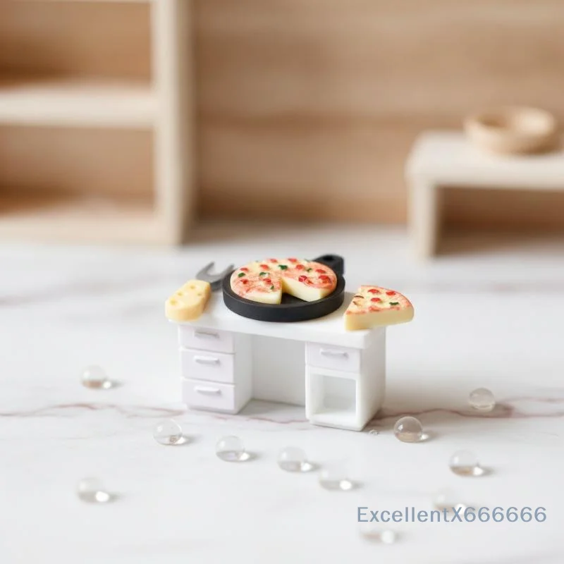 10pcs Mini Plate Pizza Fake Food Resin Miniature Figurine DIY Accessories Kawaii Cabochon Flatback Scrapbooking Decoration Craf