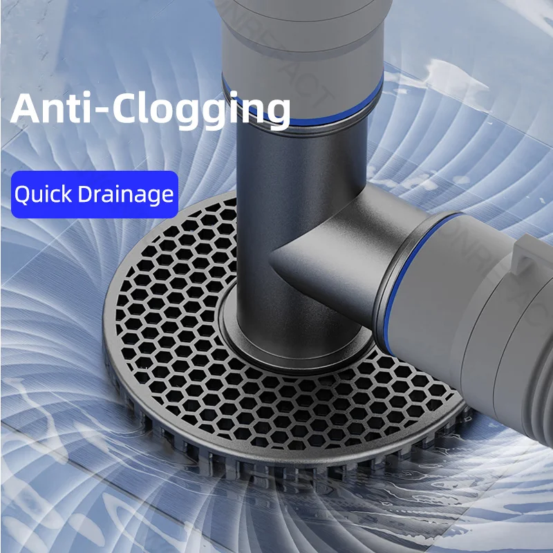 Washing Machine Floor Drain Tee Family Sink Drain Tee 90° Switch Anti-odour Floor Drain Plug Multi-connector Design