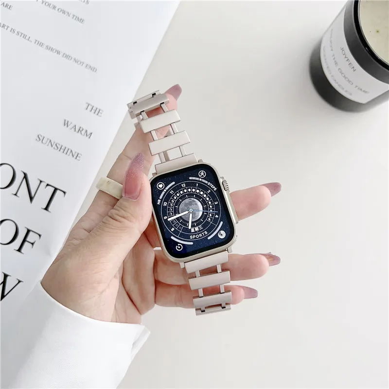 Bracelet de montre en métal de luxe pour Apple iwatch S8 ultra S7 6 5 4 3 2 1 SE, 38mm 40mm 42mm 44mm 45mm 49