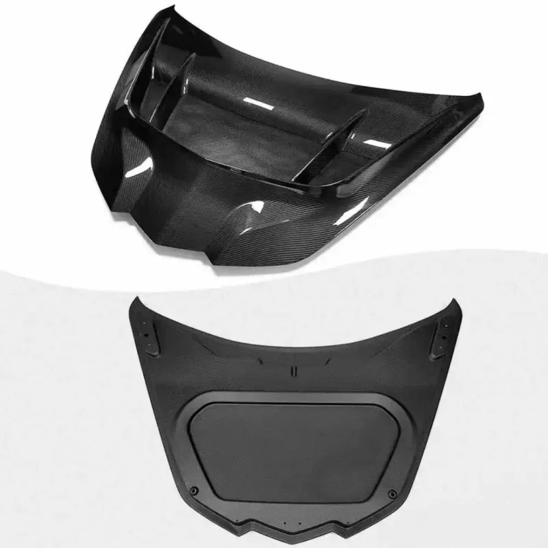 High Level Material Dry Carbon Fiber Engine Hood Body Kit for Chevrolet for Corvette C8 Z06 Upgrade ZR1 Model (large Hole Model)
