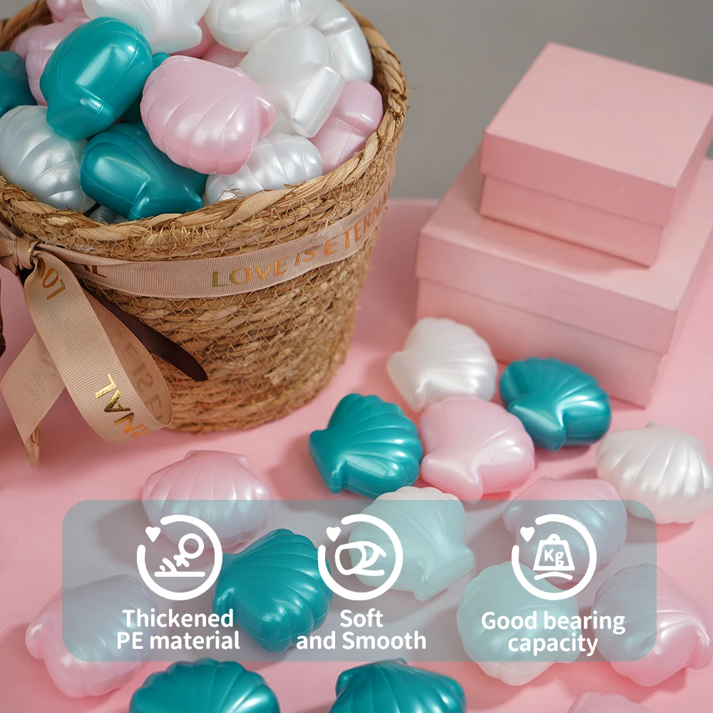 5.5cm 볼풀 공 조개 모양 100개 진주 다색 어린이 놀이용 파티 장난감 크리스마스 장식