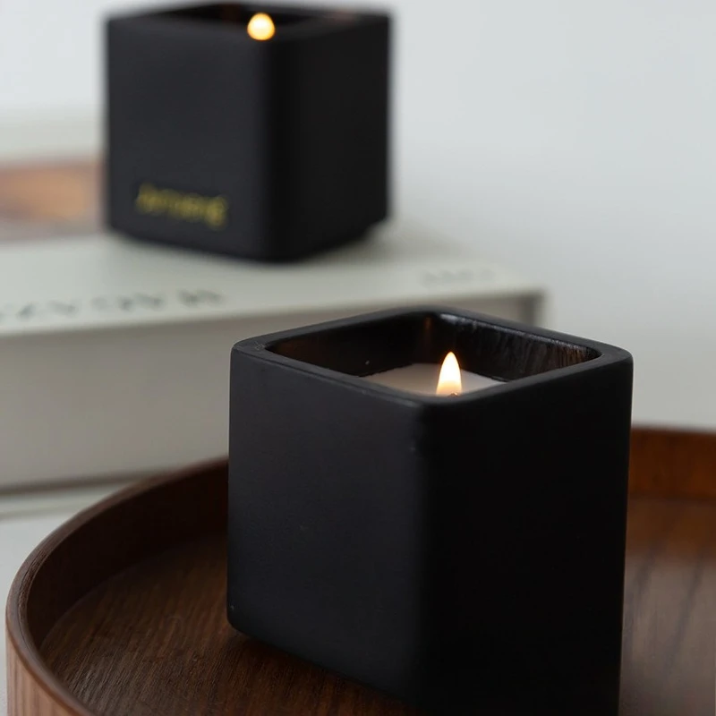 Square Gypsum Scented Candle 1