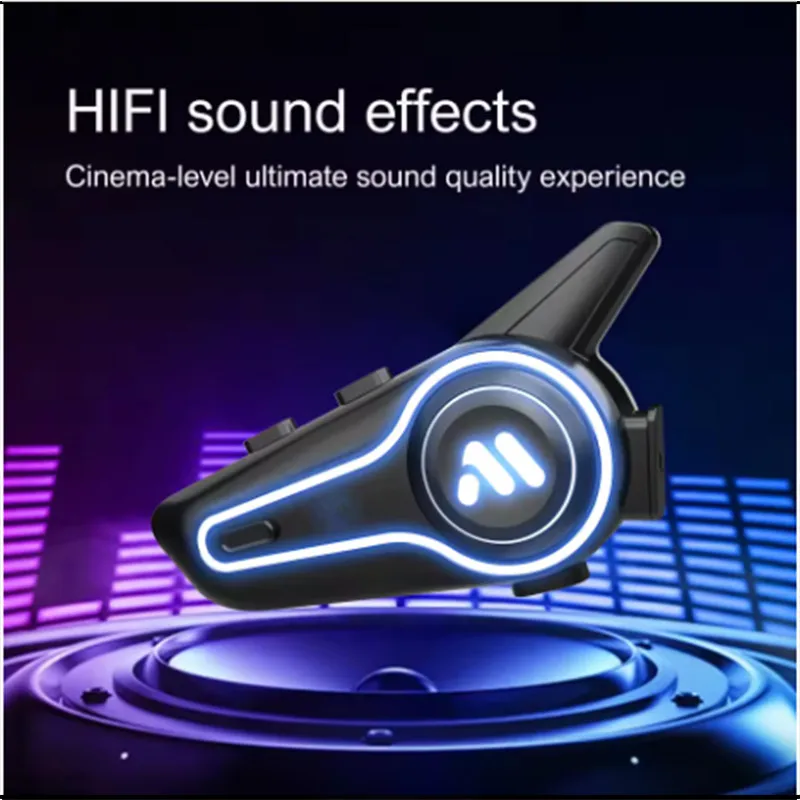 

A3 Pro Motorcycle Helmet Bluetooth Headset Supported Seamless Multi-person Switching Intercom Waterproof Noise Reduction MP3