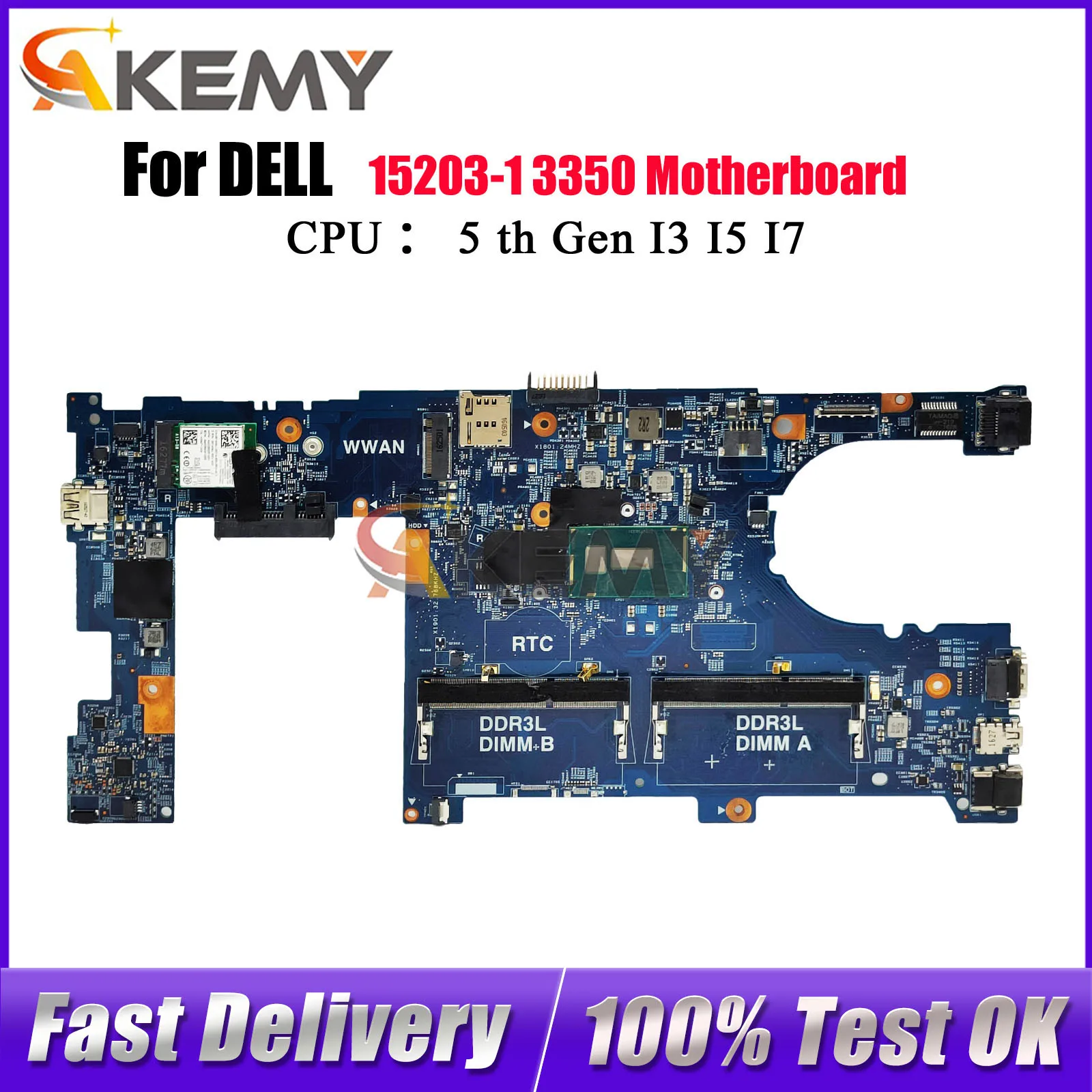 

Материнская плата для ноутбука Dell Latitude L3350 15203-1 с i3 i5 i7 CN-028CG2 0P0WRG 0GPFN8 0FT9HH протестирована нормально