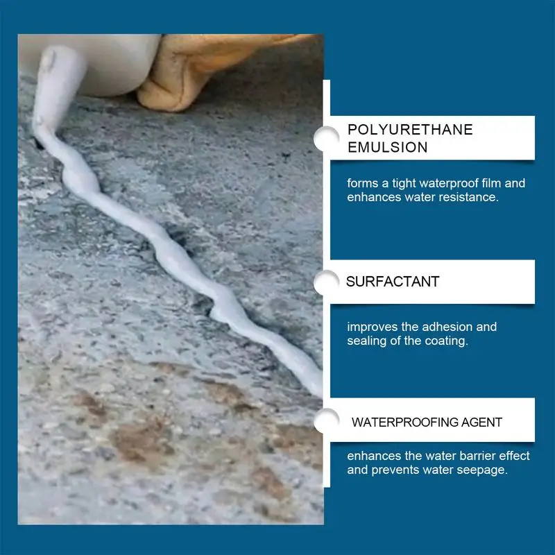 

Crack Filler Concrete Repair Self-Leveling High Elasticity Cement Crack Filler Waterproof Concrete Crack Filler Caulking Glue