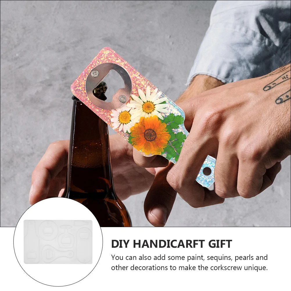 

1Pcs Bottle Opener Mold DIY Silicone Mold Handmade Crystal Epoxy Beer Opener Mould DIY Handicarft Gift Useful Silicone Mould