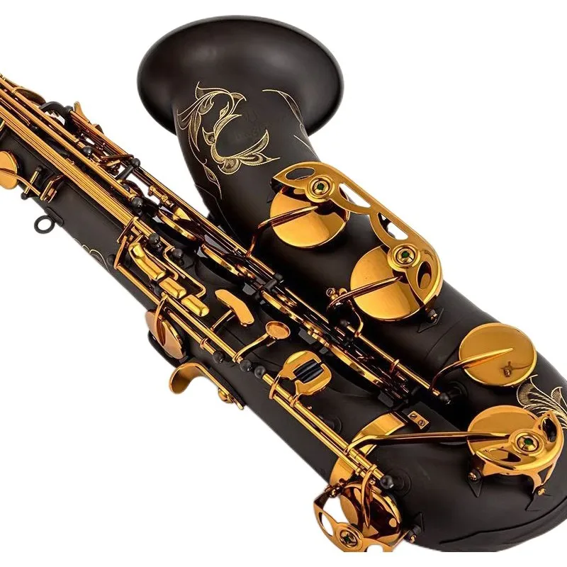 Saxophone Bb Gold Lacquer Wind Instrument For Beginners And Band Students Brass Head Material
