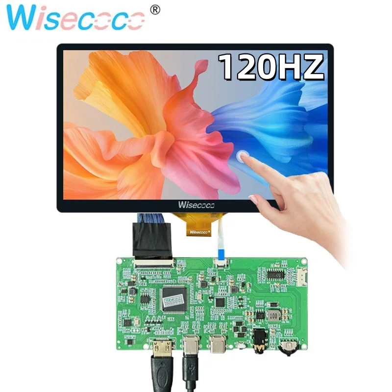 Wisecoco 7 Zoll Touchscreen 1920x1080 FHD 120Hz Hohe Bildwiederholrate LCD-Display Typ-C für Raspberry Pi Gaming DIY-Projekt