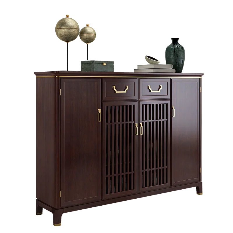 

Solid Wood Simple Modern Living Room Door Large Capacity Hallway Storage New Chinese Style Doorway Shoe Cabinet Home