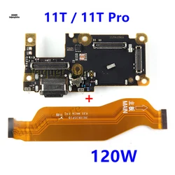 For Xiaomi Mi 11T / 11T Pro USB Type-C Port Charger Dock Plug Connector Fast Charging Board Flex + Motherboard Flex Cable