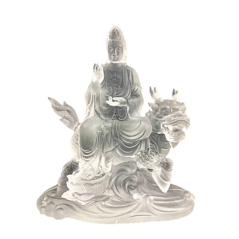 Glazed Bodhisattva Buddha Statue, Temple Hall, Glazed Crafts Ornament