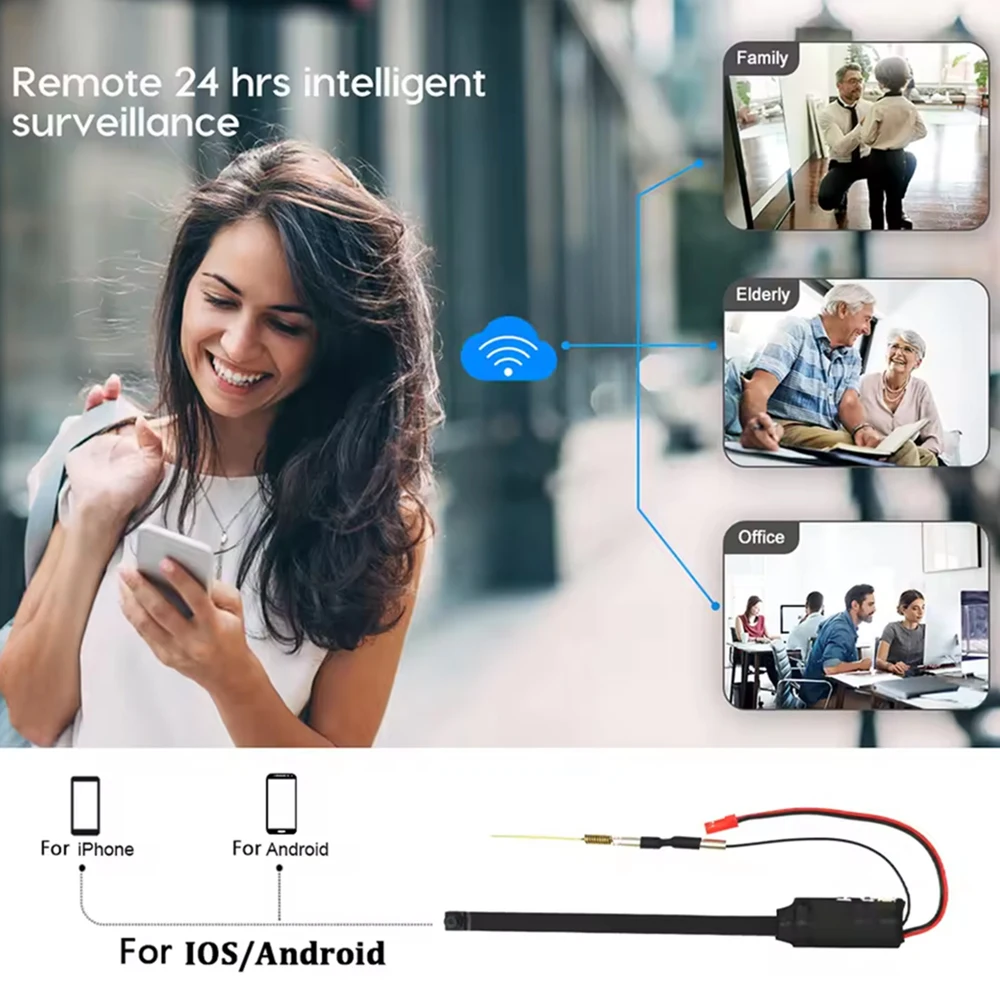 DIY WiFi Mini Camera Module Motion DV 1080P HD P2P Camera Video Recorder Home Security Small Camcorder Support Remote Viewing image 3